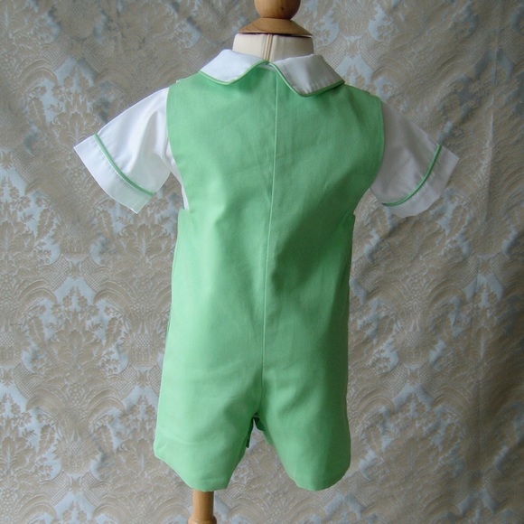 Spring, Summer, Easter Smocked Shortall 2 Set boys - Picture 4 of 6